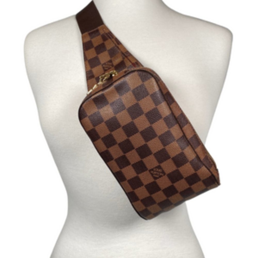 Louis Vuitton Geronimos shoulder waist bag damier ebene